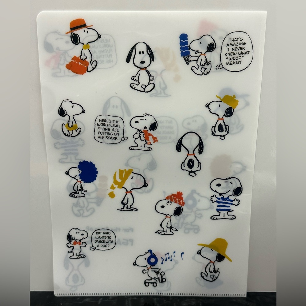 Snoopy Themed Clear Folder